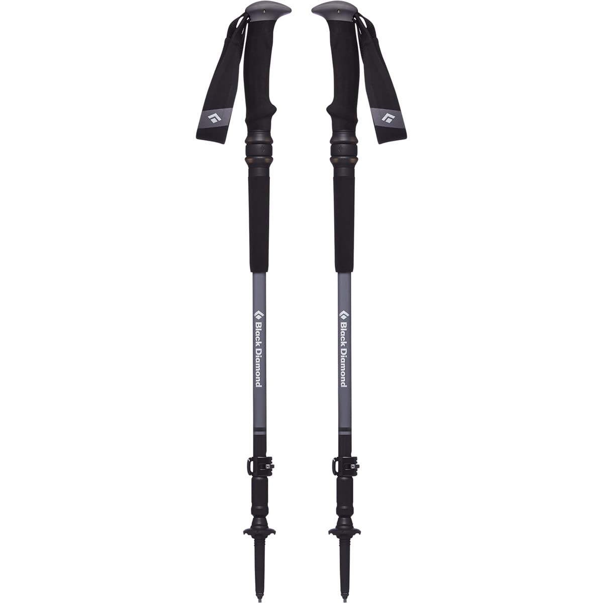 BLACK DIAMOND Trail Trekking Poles (Pair) | Lightweight Aluminum Hiking Poles | Natural, Cork, or Foam Grips | FlickLock Adjustable Shafts for All-Season Stability