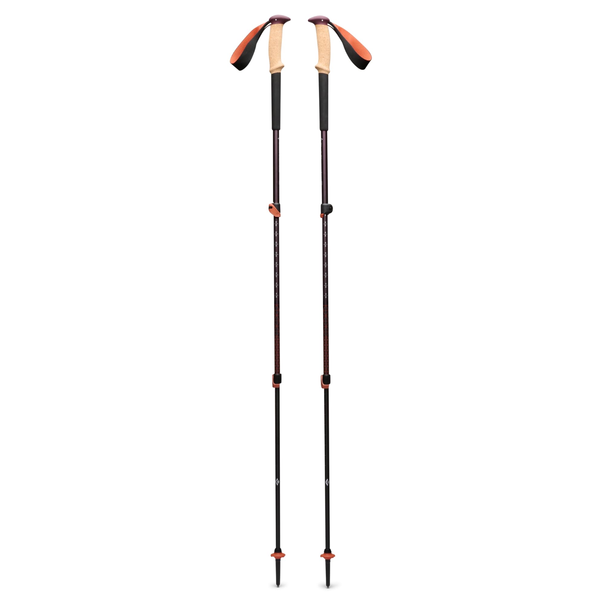 BLACK DIAMOND Trail Trekking Poles (Pair) | Lightweight Aluminum Hiking Poles | Natural, Cork, or Foam Grips | FlickLock Adjustable Shafts for All-Season Stability