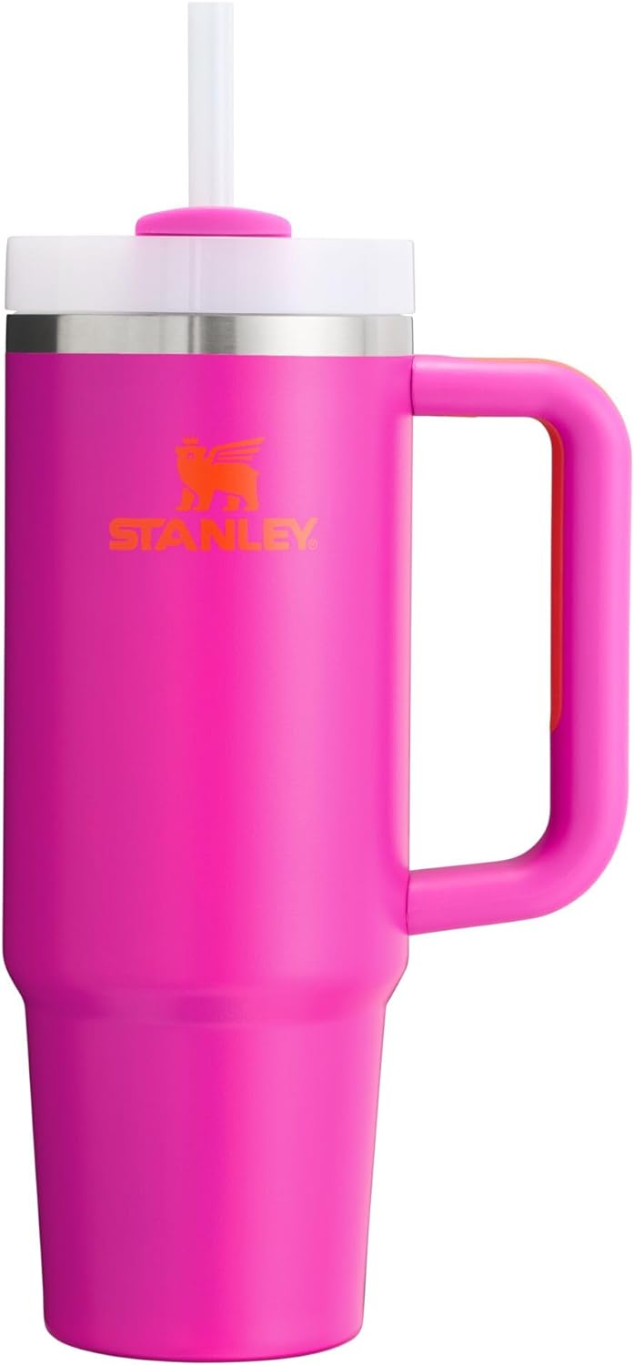 STANLEY Quencher H2.0 Tumbler with Handle and Straw 30 oz | Flowstate 3-Position Lid | Cup Holder Compatible for Travel | Insulated Stainless Steel Cup | BPA-Free | Rose Quartz 2.0
