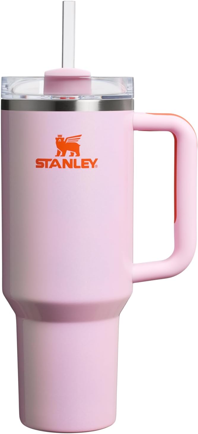 STANLEY Quencher H2.0 Tumbler with Handle and Straw 30 oz | Flowstate 3-Position Lid | Cup Holder Compatible for Travel | Insulated Stainless Steel Cup | BPA-Free | Rose Quartz 2.0
