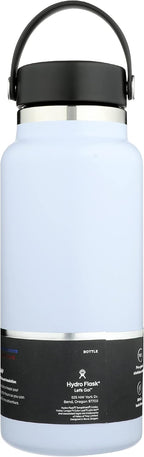 Hydro Flask 32 oz. Water Bottle - Stainless Steel, Reusable, Vacuum Insulated- Wide Mouth with Leak Proof Flex Cap