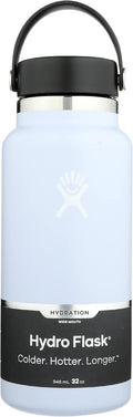 Hydro Flask 32 oz. Water Bottle - Stainless Steel, Reusable, Vacuum Insulated- Wide Mouth with Leak Proof Flex Cap