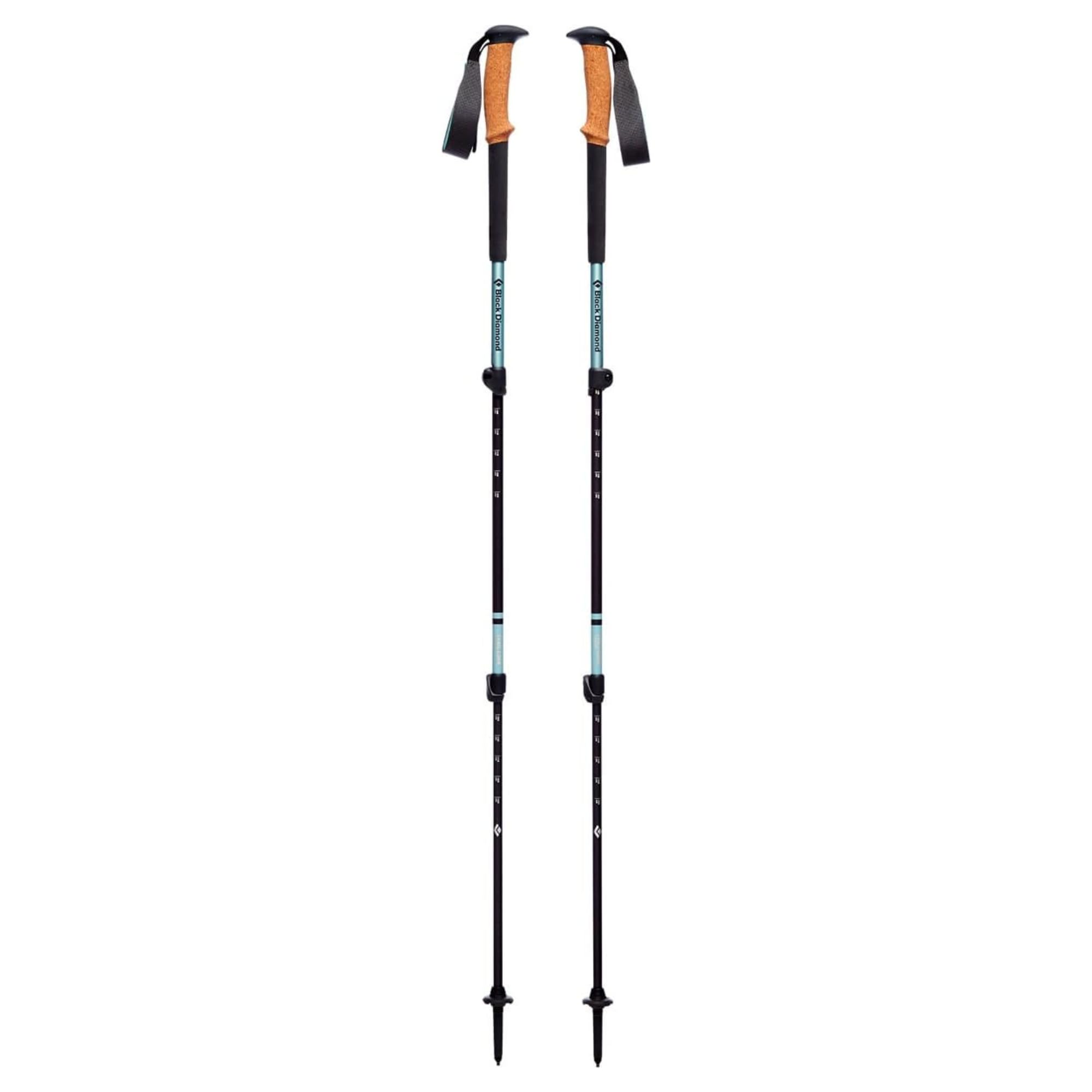 BLACK DIAMOND Trail Trekking Poles (Pair) | Lightweight Aluminum Hiking Poles | Natural, Cork, or Foam Grips | FlickLock Adjustable Shafts for All-Season Stability