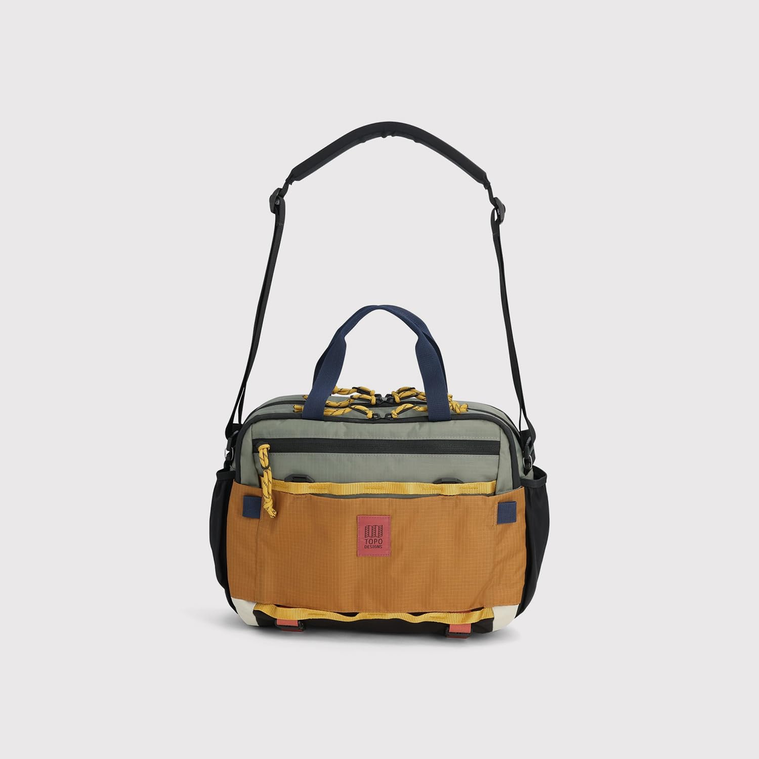 Topo Designs Mountain Cross Bag, Functional + Flexible Over Shoulder, Commuter Briefcase, Exterior Bottle Holders, Fair Trade