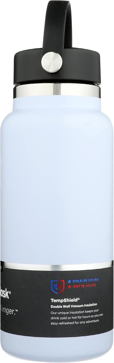 Hydro Flask 32 oz. Water Bottle - Stainless Steel, Reusable, Vacuum Insulated- Wide Mouth with Leak Proof Flex Cap