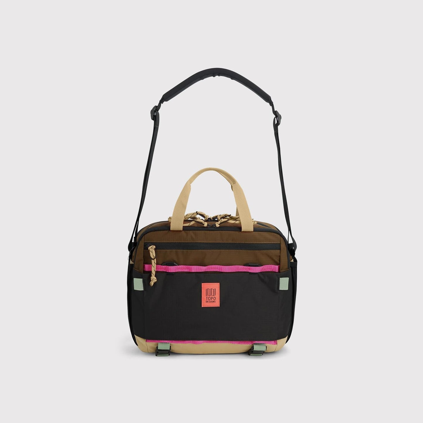 Topo Designs Mountain Cross Bag, Functional + Flexible Over Shoulder, Commuter Briefcase, Exterior Bottle Holders, Fair Trade