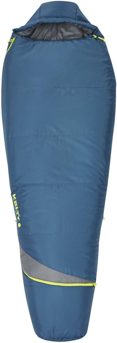 Kelty Tuck 22F Degree Mummy Sleeping Bag – 3 Season Ultralight Sleeping Bag with Thermal Pocket Hood, Zippered Opening in Footbox. Lightweight Traveling Backpacking Tent/Hammock Camping Sleep System – Stuff Sack Included