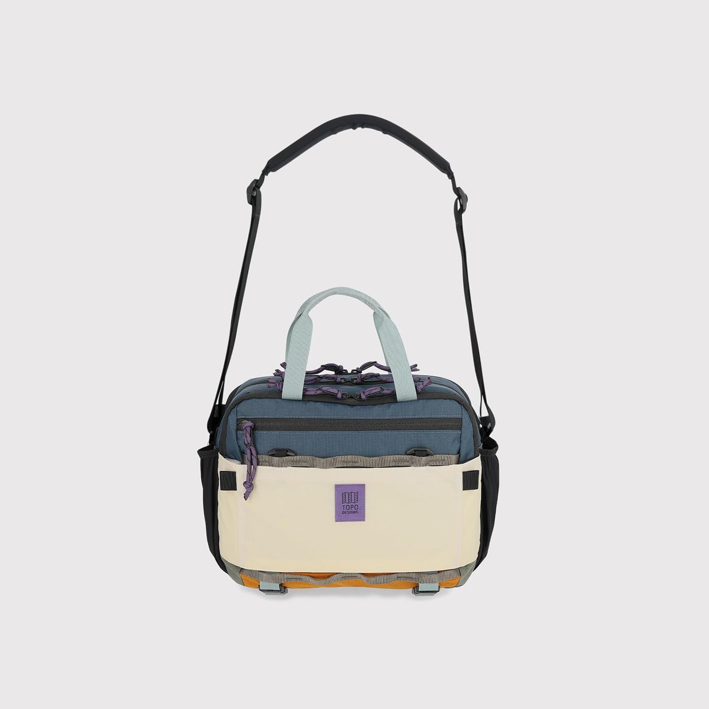 Topo Designs Mountain Cross Bag, Functional + Flexible Over Shoulder, Commuter Briefcase, Exterior Bottle Holders, Fair Trade