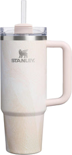 STANLEY Quencher H2.0 Tumbler with Handle and Straw 30 oz | Flowstate 3-Position Lid | Cup Holder Compatible for Travel | Insulated Stainless Steel Cup | BPA-Free | Rose Quartz 2.0