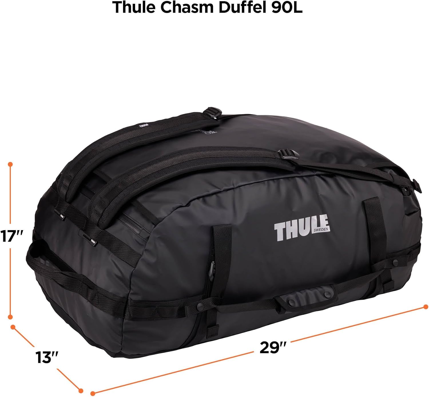 Thule Chasm Duffel bag, Weather-resistant materials, Easy packing, Converts to backpack, Internal pockets, Travel-ready