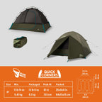 Kelty Daydreamer 4P + 6P Camping Tent, Blackout Fabric, Interior Light Diffusing Gear Loft, Standing Height, PFAS Free