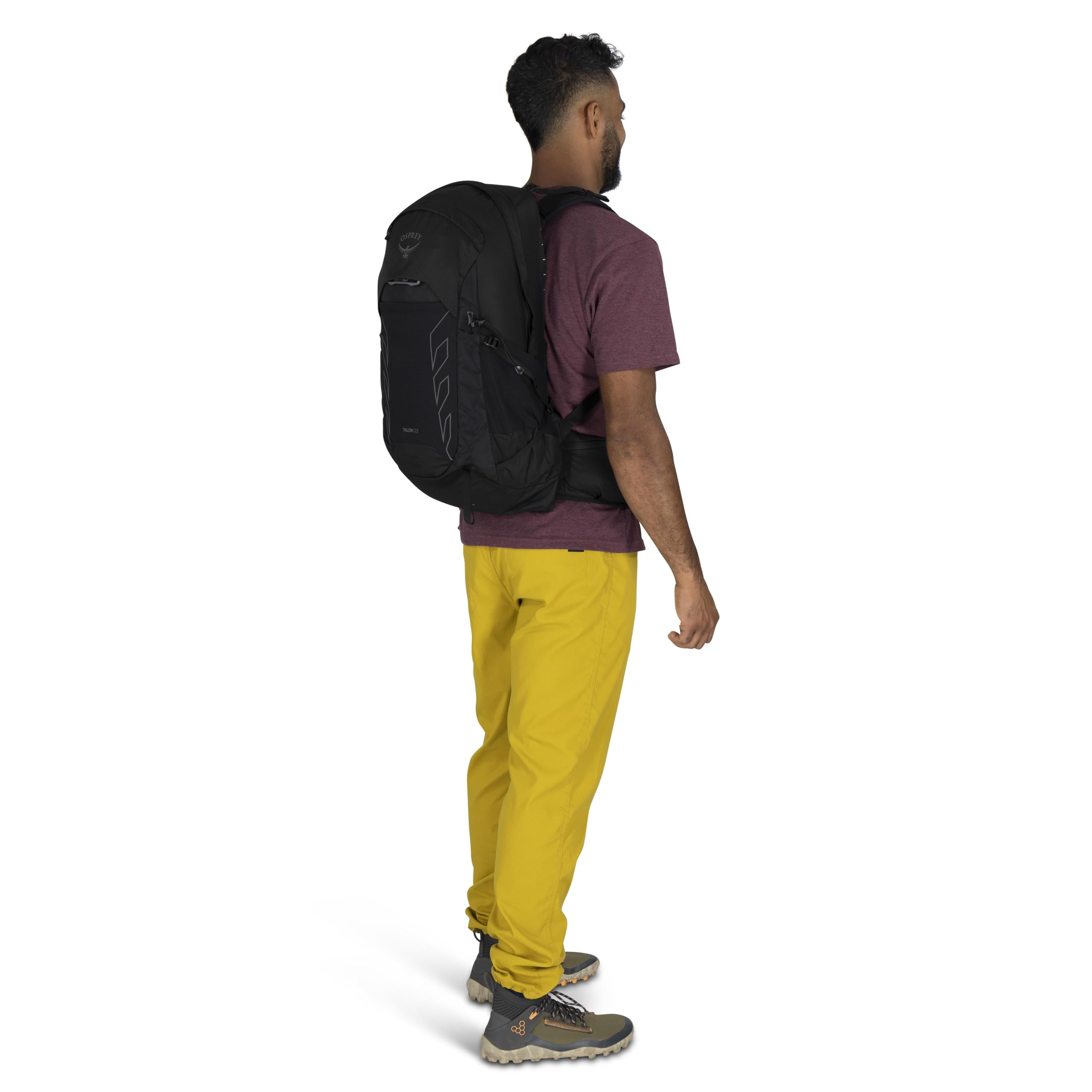 Osprey Talon 22L Men's Lightweight Hiking Backpack - Small Daypack for Travel & Camping, Black/Coal Grey