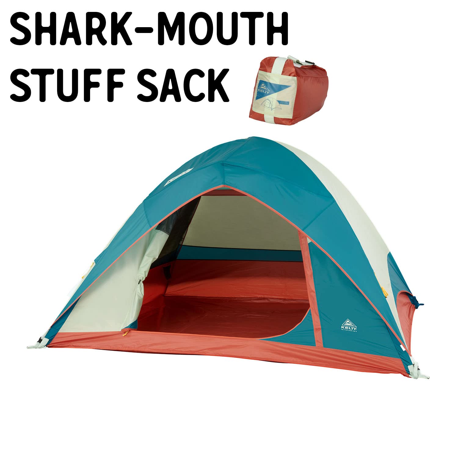 Kelty Discovery Basecamp Backpacking Tent, Camping Backpacking Shelter, Large Capacity, Fast Setup and Easy Tear Down, Stuff Sack Included