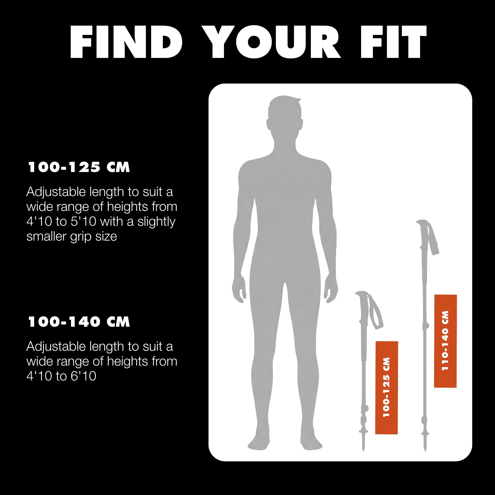 BLACK DIAMOND Trail Trekking Poles (Pair) | Lightweight Aluminum Hiking Poles | Natural, Cork, or Foam Grips | FlickLock Adjustable Shafts for All-Season Stability