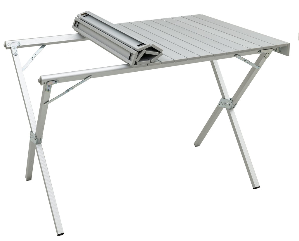 ALPS Mountaineering Folding Camping Table with Smooth Easy-to-Clean Roll Top and Sturdy and Lightweight Aluminum X Frame, Shoulder Carry Bag, 3 Sizes