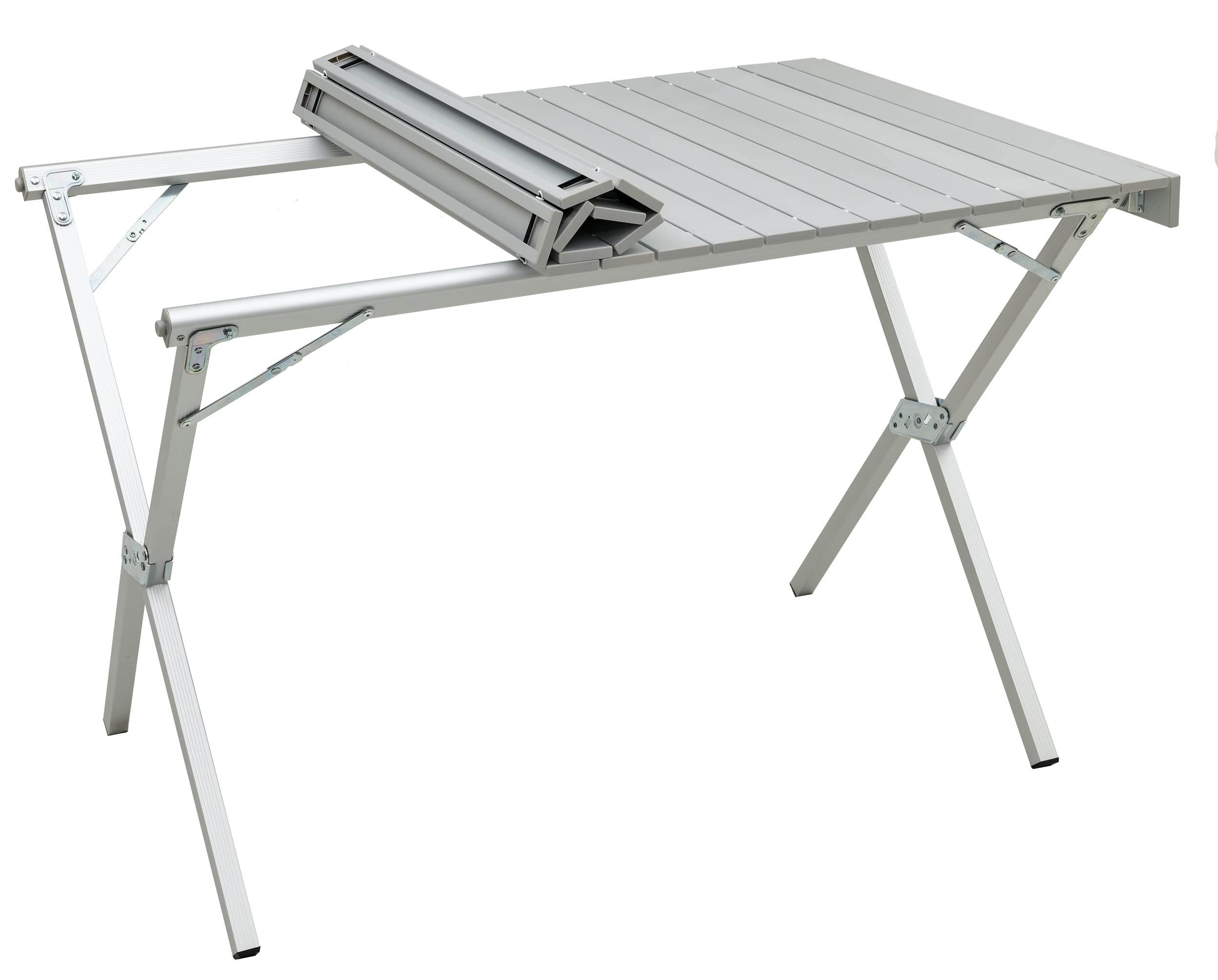 ALPS Mountaineering Folding Camping Table with Smooth Easy-to-Clean Roll Top and Sturdy and Lightweight Aluminum X Frame, Shoulder Carry Bag, 3 Sizes