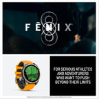 Garmin fēnix® 8 – 47 mm,Solar,Sapphire,Premium Multisport GPS Smartwatch, Long-Lasting Battery Life,Dive-Rated, Built-in LED Flashlight, Carbon Gray DLC Titanium Bezel Black/Pebble Gray Silicone Band