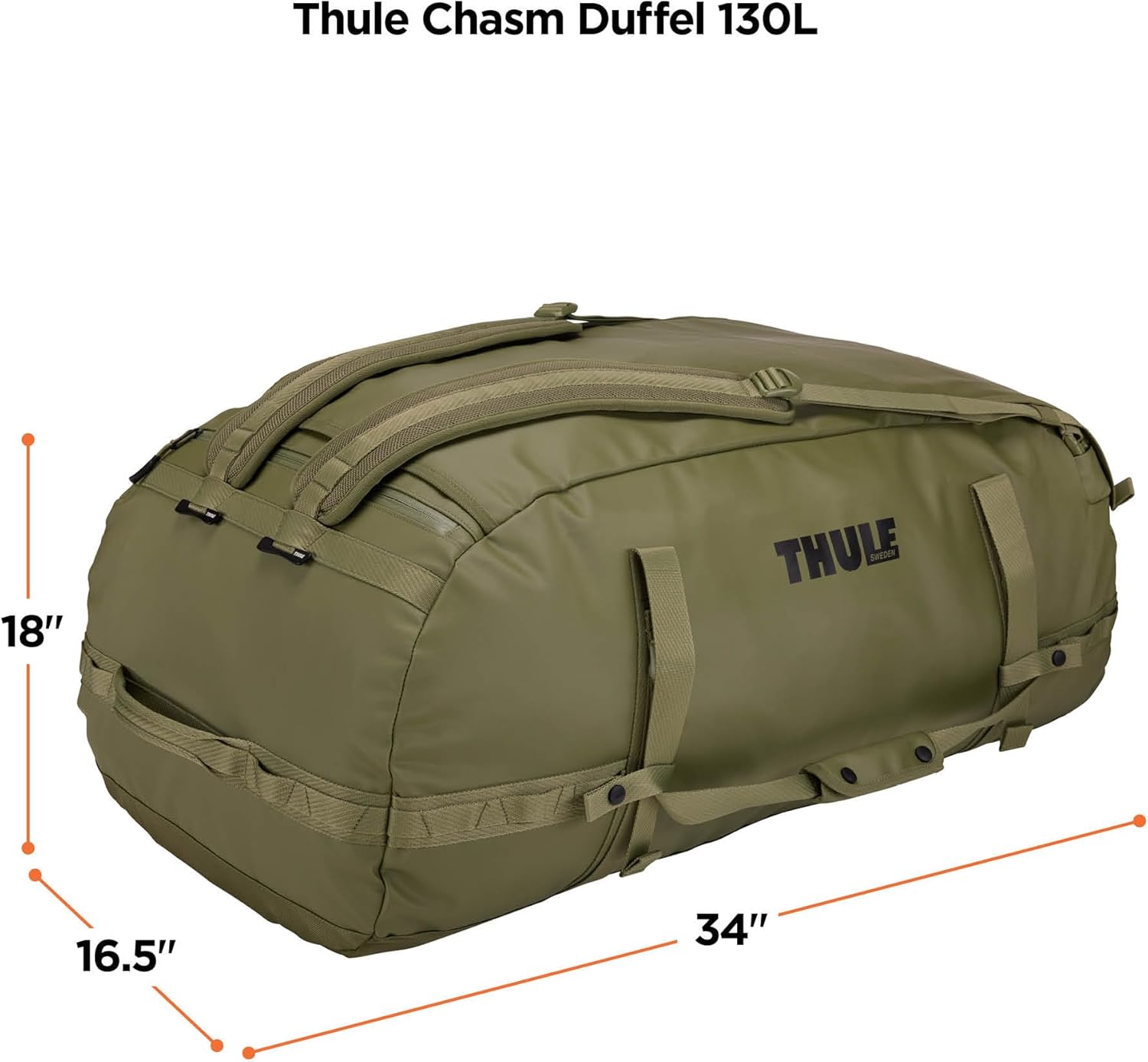 Thule Chasm Duffel bag, Weather-resistant materials, Easy packing, Converts to backpack, Internal pockets, Travel-ready