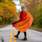 Rumpl Original Puffy 1-Person Blanket for Camping and Outdoors, Alpenglow