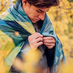 Rumpl Original Puffy 1-Person Blanket for Camping and Outdoors, Alpenglow