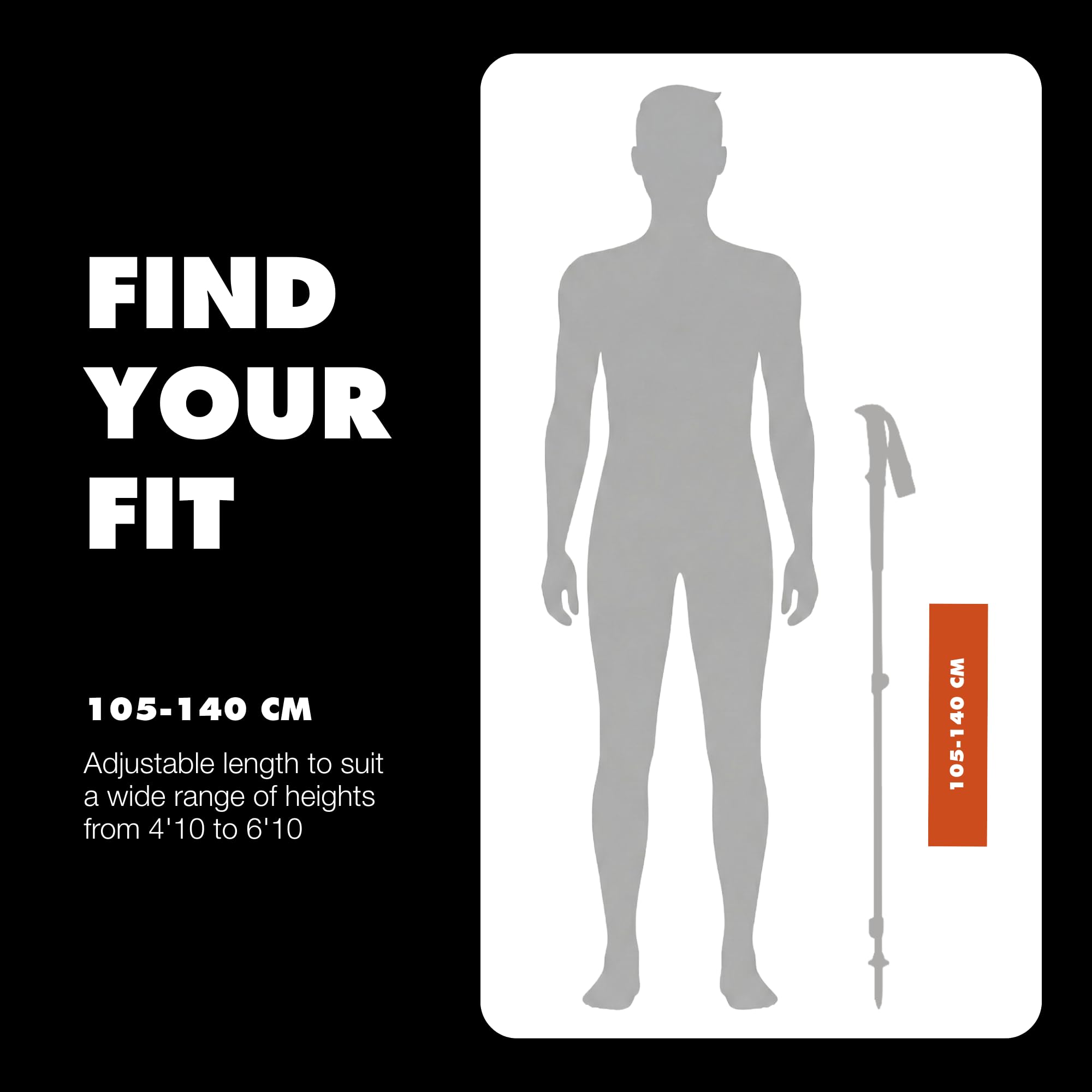 BLACK DIAMOND Trail Trekking Poles (Pair) | Lightweight Aluminum Hiking Poles | Natural, Cork, or Foam Grips | FlickLock Adjustable Shafts for All-Season Stability