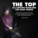 BLACK DIAMOND Spot 400 Headlamp | 400 Lumens Brightness, Dimmable | Waterproof & Durable | 3X AAA Battery Operated (Included) | Graphite