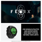 Garmin fēnix® 8 – 47 mm,Solar,Sapphire,Premium Multisport GPS Smartwatch, Long-Lasting Battery Life,Dive-Rated, Built-in LED Flashlight, Carbon Gray DLC Titanium Bezel Black/Pebble Gray Silicone Band