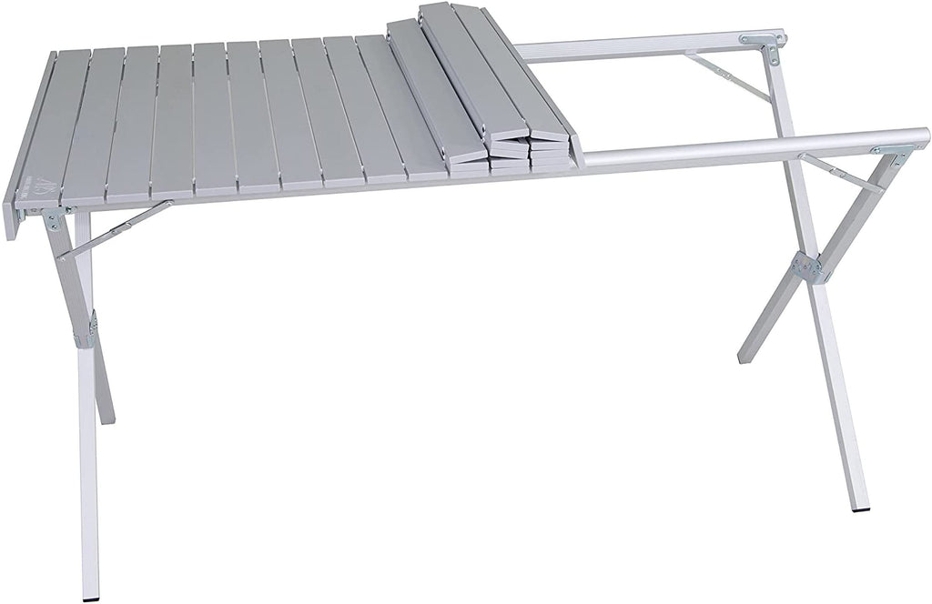 ALPS Mountaineering Folding Camping Table with Smooth Easy-to-Clean Roll Top and Sturdy and Lightweight Aluminum X Frame, Shoulder Carry Bag, 3 Sizes