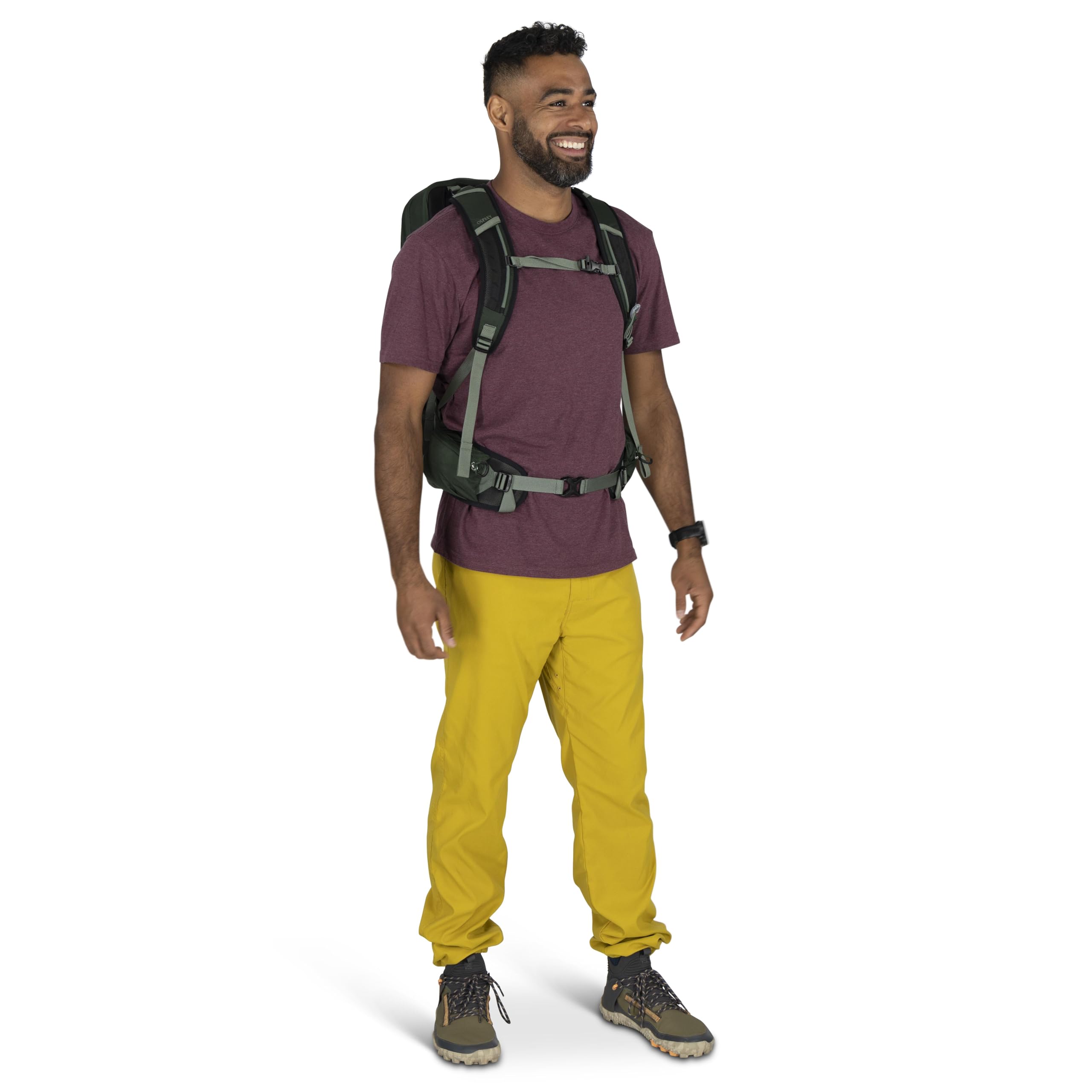 Osprey Talon 22L Men's Lightweight Hiking Backpack - Small Daypack for Travel & Camping, Black/Coal Grey
