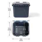 Gregory Alpaca 25L Waterproof Gear Organization/Camping Gear Box with Transparent Removable Lid, Slate Blue