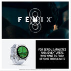 Garmin fēnix® 8 – 47 mm,Solar,Sapphire,Premium Multisport GPS Smartwatch, Long-Lasting Battery Life,Dive-Rated, Built-in LED Flashlight, Carbon Gray DLC Titanium Bezel Black/Pebble Gray Silicone Band