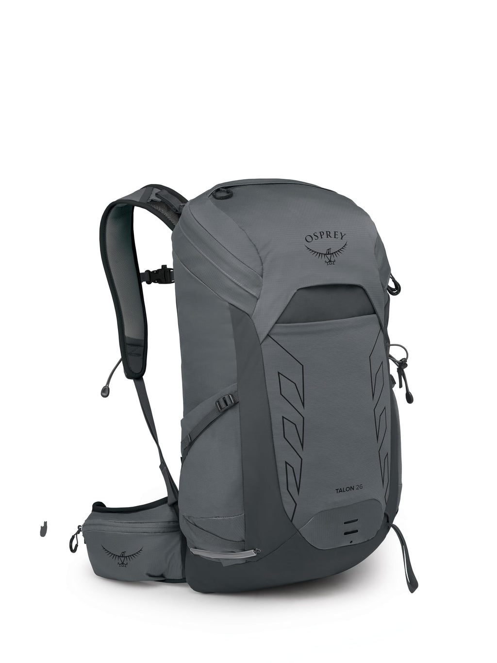 Osprey Talon 22L Men's Lightweight Hiking Backpack - Small Daypack for Travel & Camping, Black/Coal Grey