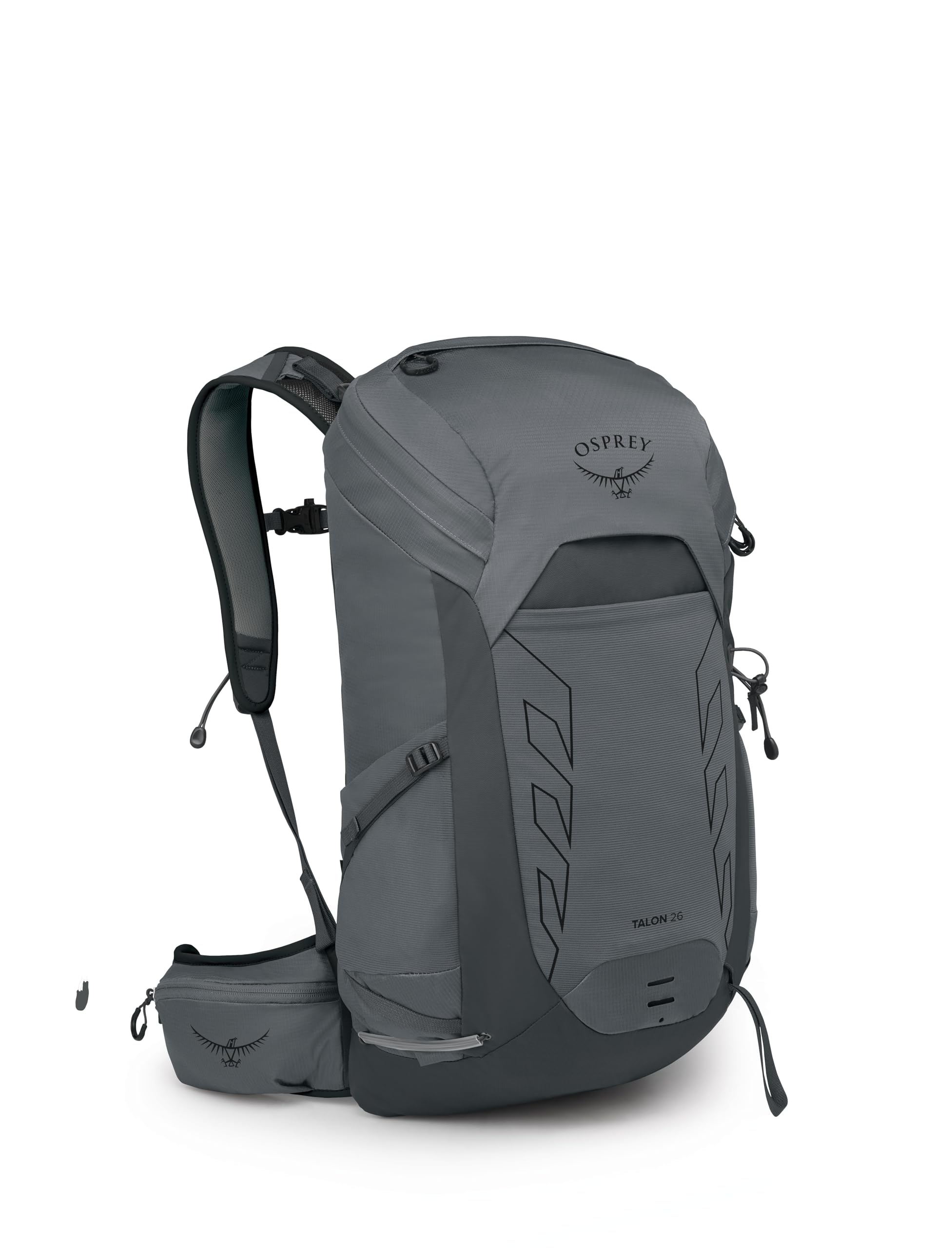 Osprey Talon 22L Men's Lightweight Hiking Backpack - Small Daypack for Travel & Camping, Black/Coal Grey