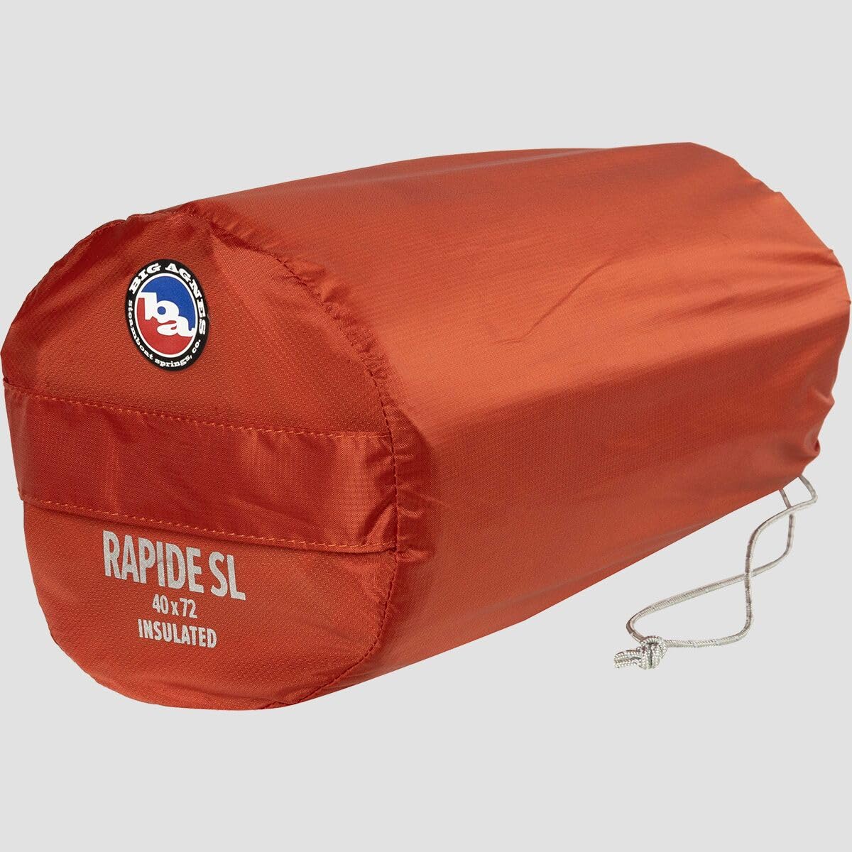 Big Agnes Rapide SL - Insulated Sleeping Pad, Ultralight, All Season Compact Backpacking and Hiking, Pumphouse Sack Included, Orange, 20x72 Regular