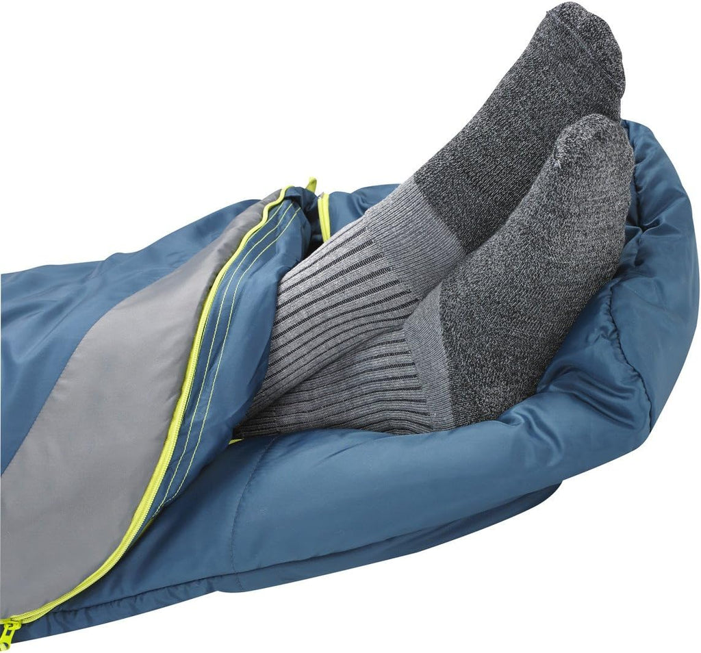 Kelty Tuck 22F Degree Mummy Sleeping Bag – 3 Season Ultralight Sleeping Bag with Thermal Pocket Hood, Zippered Opening in Footbox. Lightweight Traveling Backpacking Tent/Hammock Camping Sleep System – Stuff Sack Included
