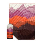 Rumpl Original Puffy 1-Person Blanket for Camping and Outdoors, Alpenglow