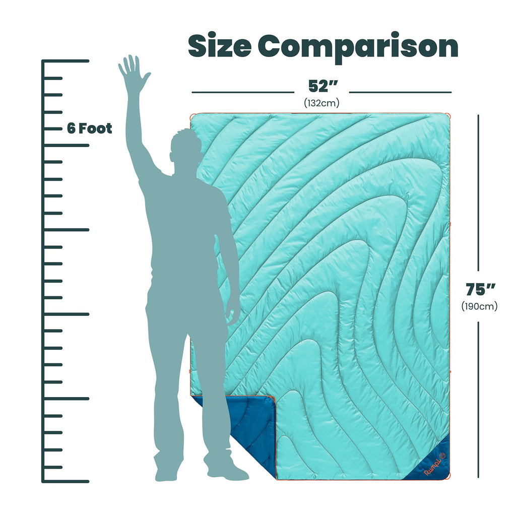 Rumpl Original Puffy 1-Person Blanket for Camping and Outdoors, Alpenglow