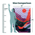 Rumpl Original Puffy 1-Person Blanket for Camping and Outdoors, Alpenglow