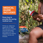 Adventure Medical Kits Mountain Series Medical Kit - Hiker - Emergency Medical First Aid Kit - For 2 People for 2 Days - Comes with a Trauma Pad, Medicine, Guide Book & More