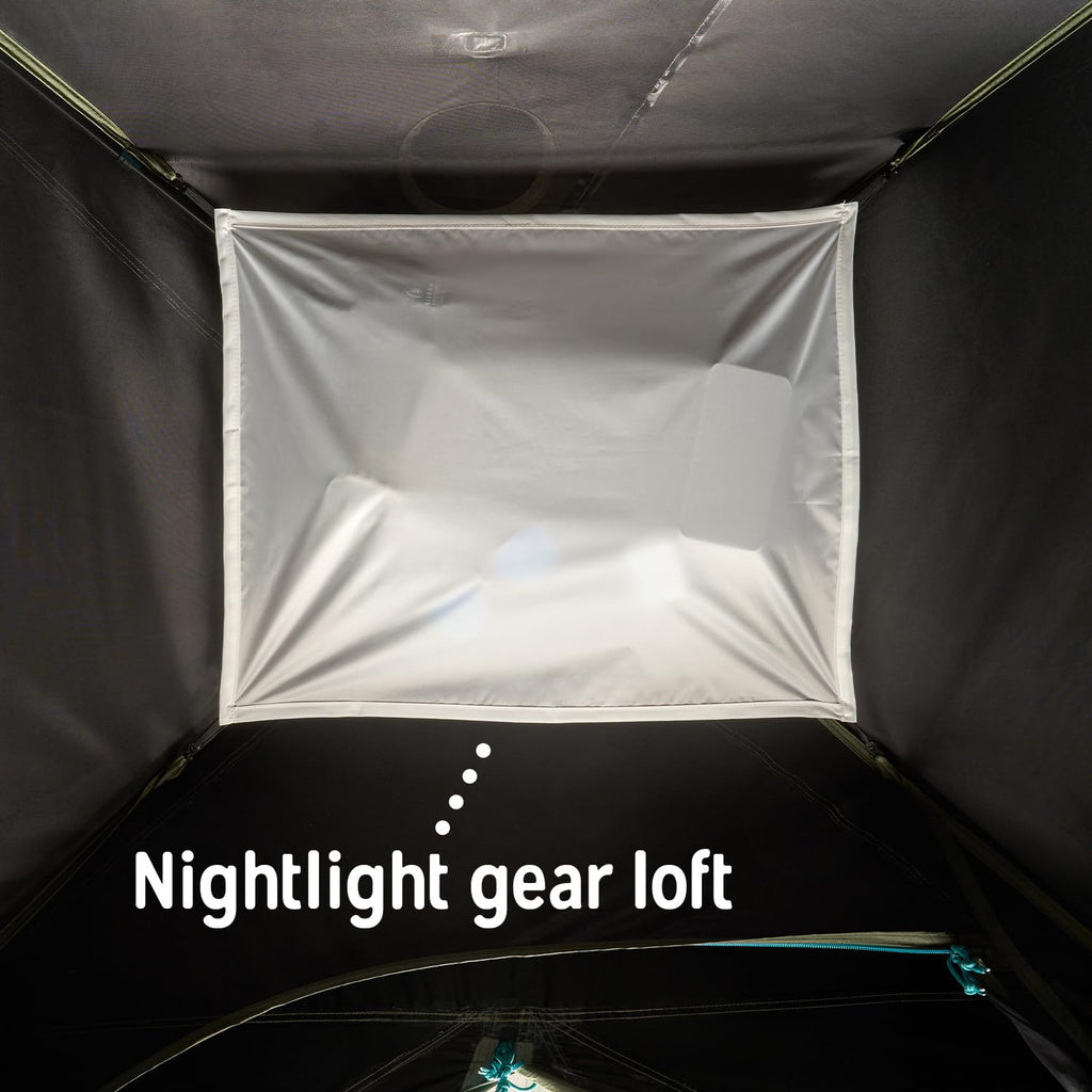 Kelty Daydreamer 4P + 6P Camping Tent, Blackout Fabric, Interior Light Diffusing Gear Loft, Standing Height, PFAS Free