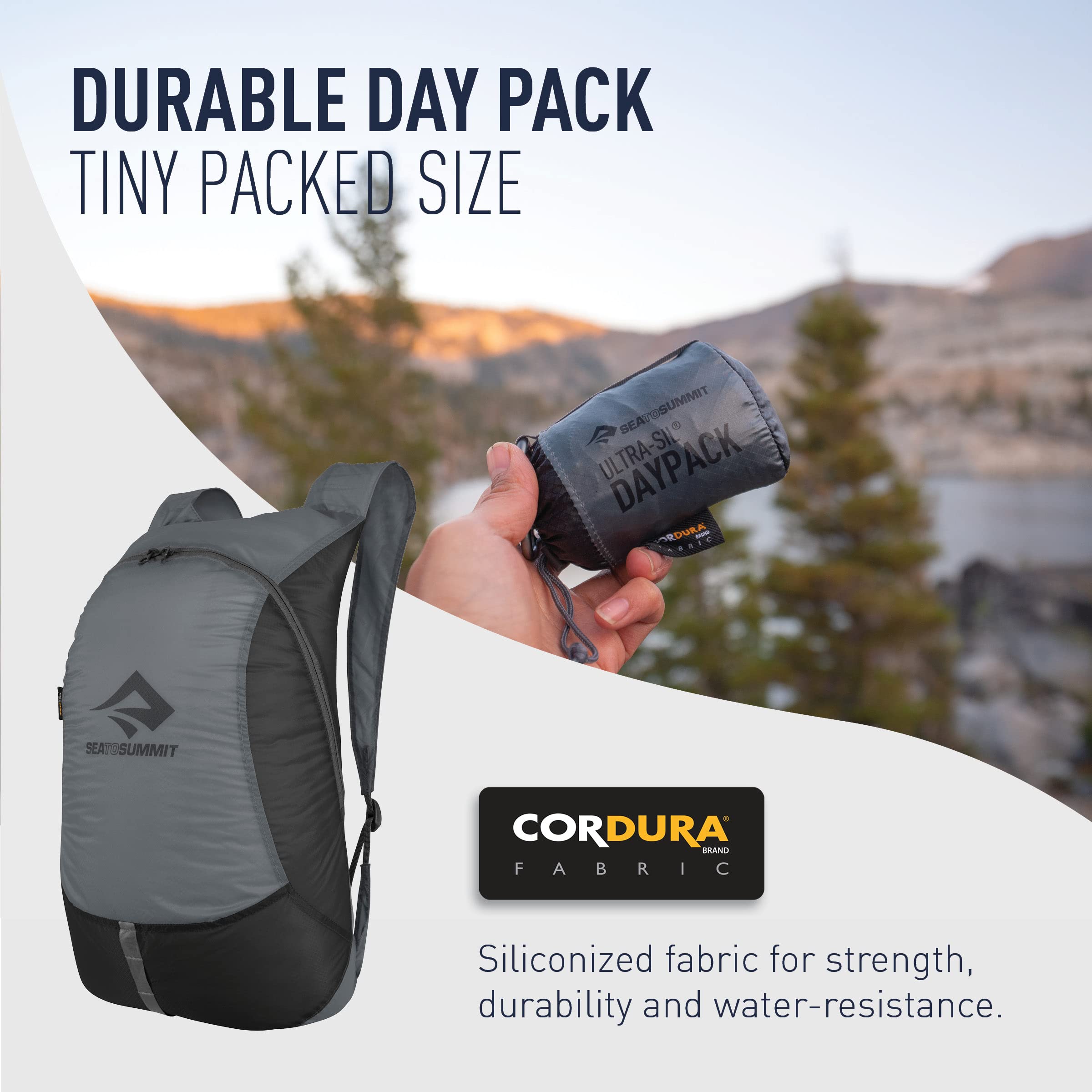 Sea to Summit Ultra-Sil Ultralight Day Pack, 20-Liter, HighRise Grey