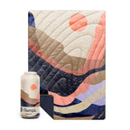 Rumpl Original Puffy 1-Person Blanket for Camping and Outdoors, Alpenglow