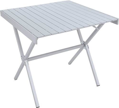 ALPS Mountaineering Folding Camping Table with Smooth Easy-to-Clean Roll Top and Sturdy and Lightweight Aluminum X Frame, Shoulder Carry Bag, 3 Sizes
