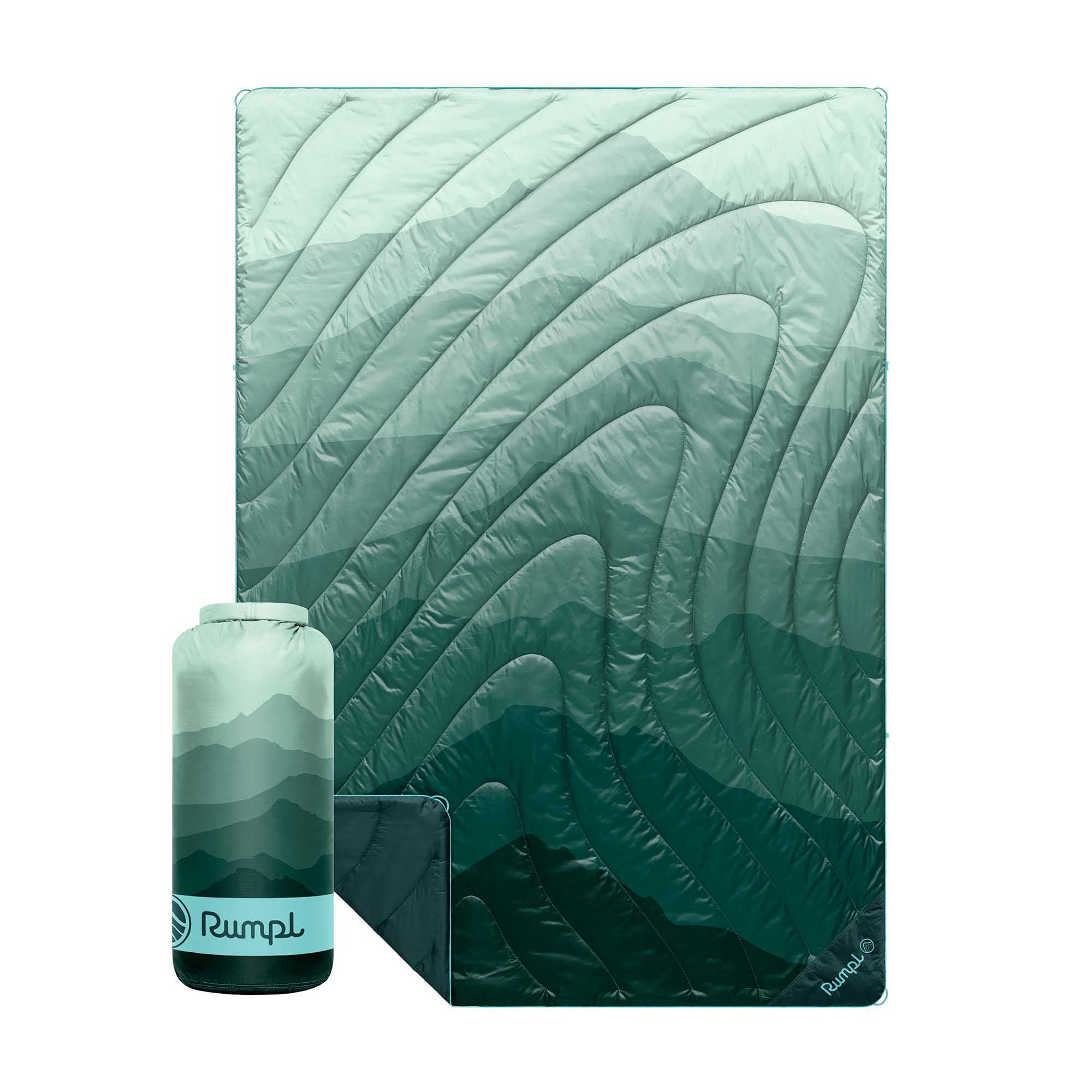 Rumpl Original Puffy 1-Person Blanket for Camping and Outdoors, Alpenglow