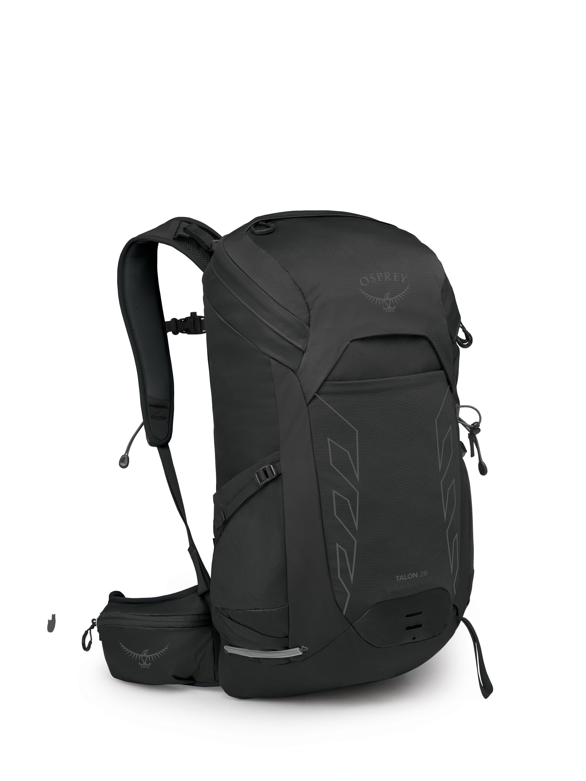 Osprey Talon 22L Men's Lightweight Hiking Backpack - Small Daypack for Travel & Camping, Black/Coal Grey