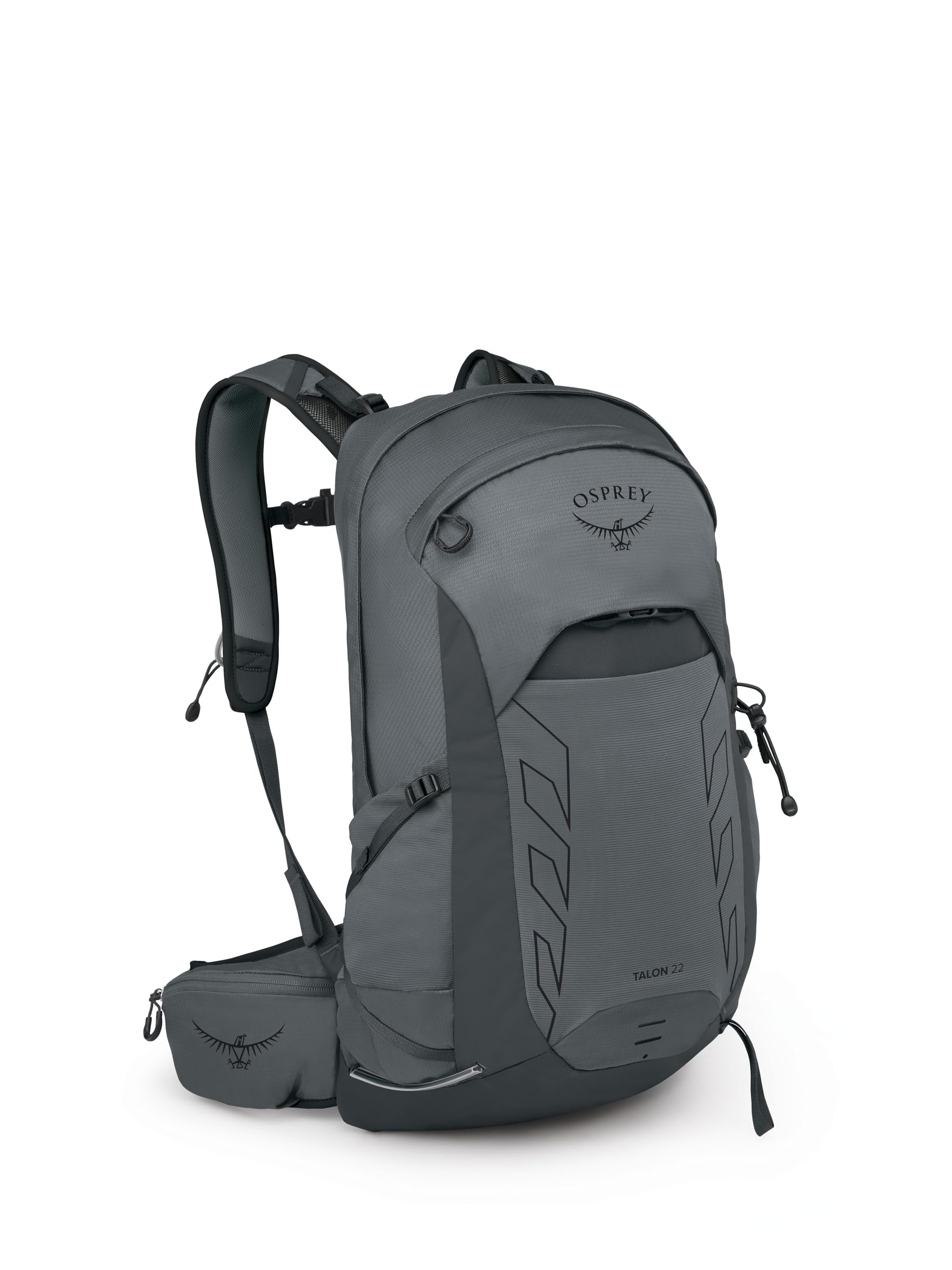 Osprey Talon 22L Men's Lightweight Hiking Backpack - Small Daypack for Travel & Camping, Black/Coal Grey
