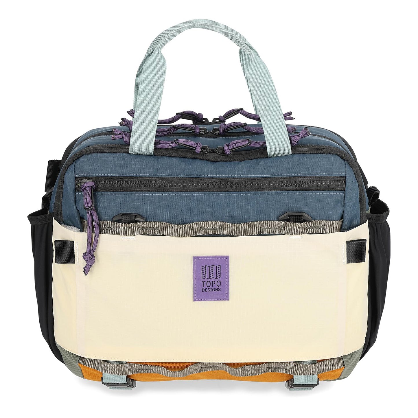 Topo Designs Mountain Cross Bag, Functional + Flexible Over Shoulder, Commuter Briefcase, Exterior Bottle Holders, Fair Trade