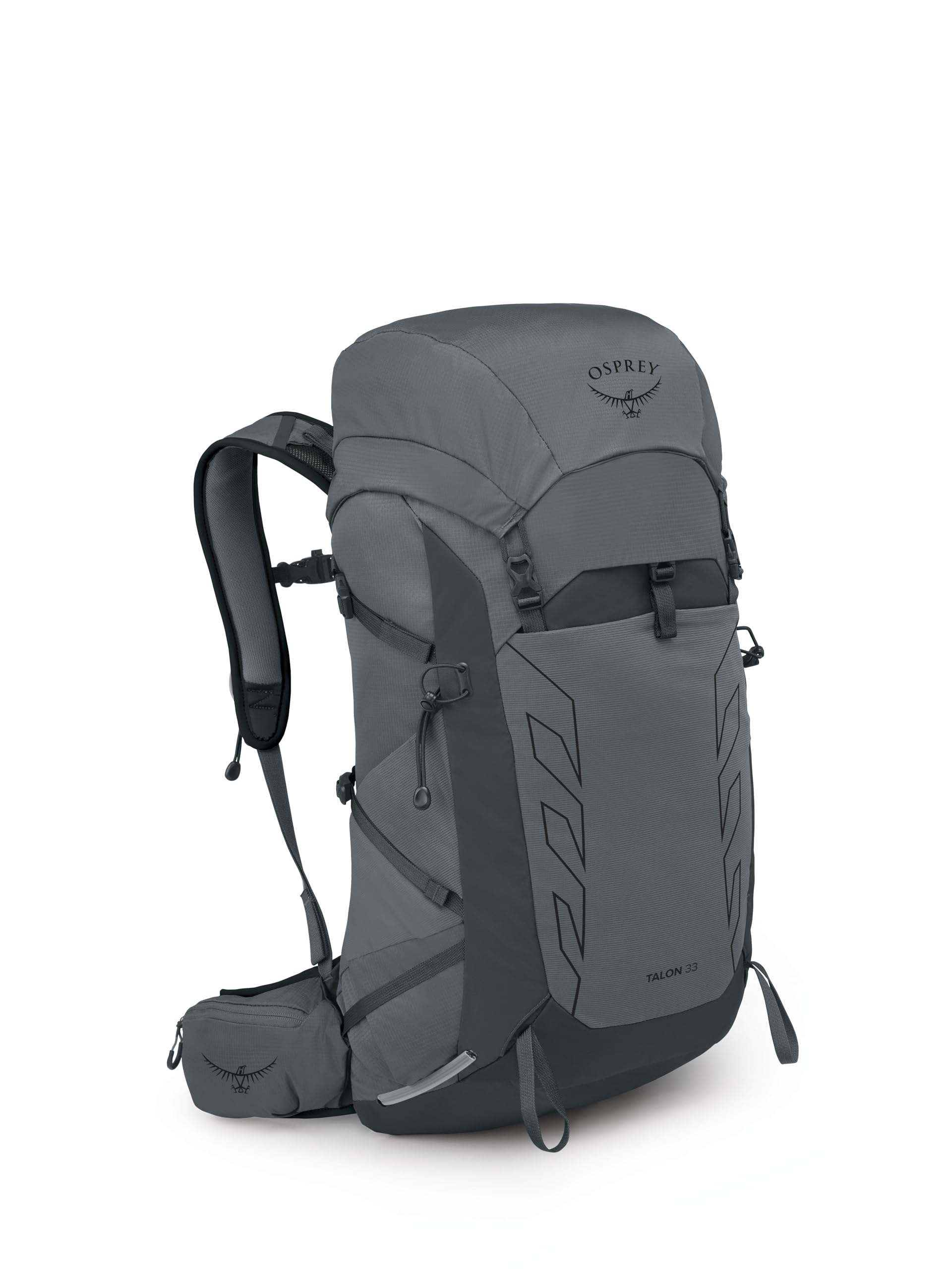 Osprey Talon 22L Men's Lightweight Hiking Backpack - Small Daypack for Travel & Camping, Black/Coal Grey