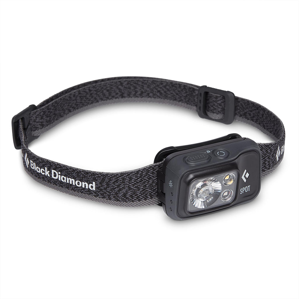 BLACK DIAMOND Spot 400 Headlamp | 400 Lumens Brightness, Dimmable | Waterproof & Durable | 3X AAA Battery Operated (Included) | Graphite