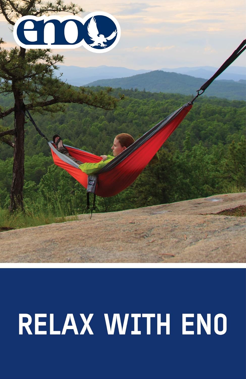 ENO - Eagles Nest Outfitters DoubleNest Hammock, Portable Hammock for Two, Red/Charcoal (FFP)